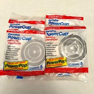 NEW 4 Packages 32Pc Presto PowerCup Microwave Popcorn Popper Concentrator 09964